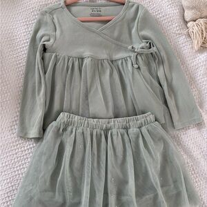 Carters Seafoam green glitter set